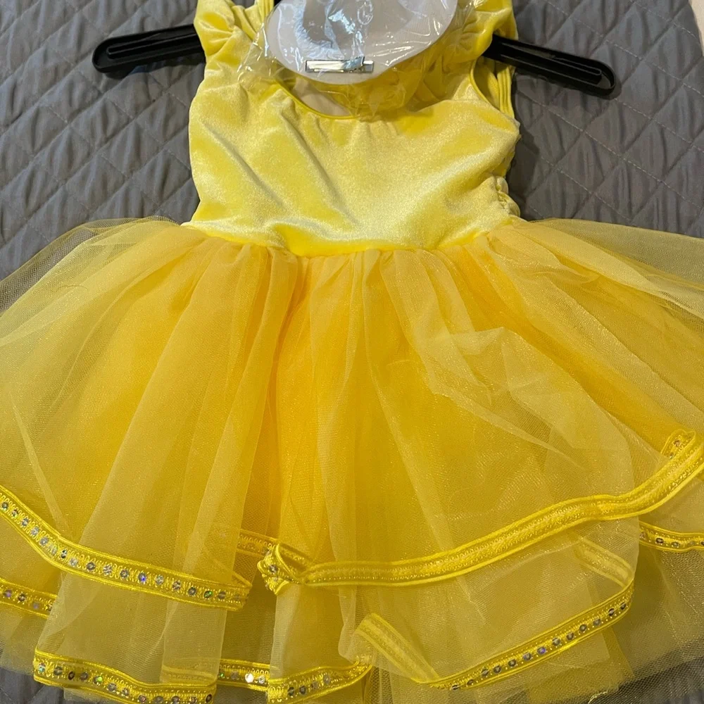 Revolution Sparkling Yellow Kids Dance Costume